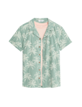 2pc Palm Print Shirt and T-Shirt Set(6-16 Yrs)