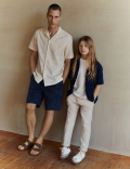 2pc Cotton Rich Shirt & T-Shirt Set (6-16 Yrs)