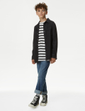 2pc Pure Cotton Striped Shirt & T-Shirt Set (6-16 Yrs)