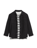 2pc Pure Cotton Striped Shirt & T-Shirt Set (6-16 Yrs)