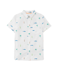 Pure Cotton Shark Print Shirt (6-16 Yrs)
