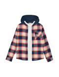 Pure Cotton Checked Hooded Shirt & T-Shirt Set (6-16 Yrs)