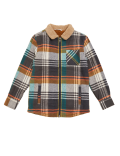 Cotton Borg Lined Checked Shacket (6-16 Yrs)