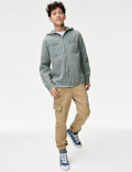 Cotton Blend Hooded Zip Shacket (6-16 Yrs)
