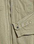 Cotton Blend Hooded Zip Shacket (6-16 Yrs)