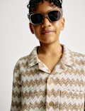 Chevron Patterned Knit Shirt
