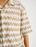 Chevron Patterned Knit Shirt