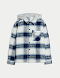 Cotton Rich Checked Hooded Shirt (6-16 Yrs)