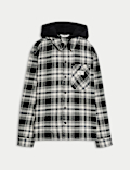 Cotton Rich Checked Hooded Shirt (6-16 Yrs)