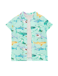 2pc Cotton Shark Shirt & T-Shirt (6-16 Yrs)