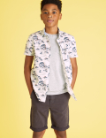 Pure Cotton Wave Print Shirt (6-16 Yrs)