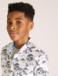 Pure Cotton Wave Print Shirt (6-16 Yrs)