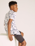 Pure Cotton Wave Print Shirt (6-16 Yrs)