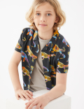 Cotton Rich Iguana Print Shirt with T-Shirt (6-16 Yrs)