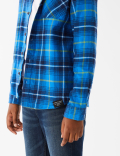2pc Pure Cotton Checked Shirt and T-Shirt