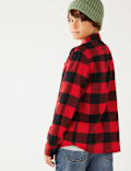 2pc Pure Cotton Checked Shirt and T-Shirt
