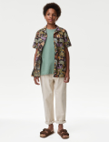 2pc Pure Cotton Printed Shirt & T-Shirt Set (6-16 Yrs)