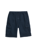 Pure Cotton Cargo Shorts (6-16 Yrs)
