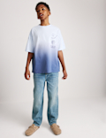 Pure Cotton Ombre Graphic T-Shirt (6-16 Yrs)