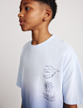 Pure Cotton Ombre Graphic T-Shirt (6-16 Yrs)