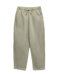 Relaxed Cotton Rich Lightweight Trousers (6-16 Yrs)