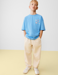 Relaxed Cotton Rich Lightweight Trousers (6-16 Yrs)