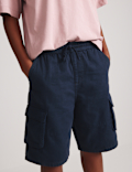 Pure Cotton Cargo Shorts (6-16 Yrs)