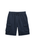 Pure Cotton Cargo Shorts (6-16 Yrs)