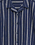 Pure Cotton Textured Stripe Shirt (6-16 Yrs)