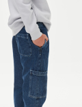 Relaxed Denim Cargo Jeans (6-16 Yrs)
