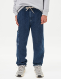Relaxed Denim Cargo Jeans (6-16 Yrs)