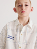 Pure Cotton Textured Check Shirt (6-16 Yrs)