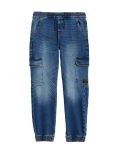 Denim Cargo Joggers