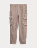 Pure Cotton Woven Cargo Trousers (6-16 Yrs)