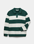 Cotton Rich Striped Knitted Rugby Jumper (6-16 Yrs)