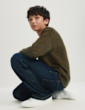 Cotton Rich Knitted Jumper with Wool (6-16 Yrs)