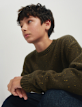 Cotton Rich Knitted Jumper with Wool (6-16 Yrs)