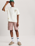 Pure Cotton Cargo Shorts (6-16 Yrs)
