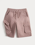 Pure Cotton Cargo Shorts (6-16 Yrs)