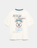 Pure Cotton Golf Dog Graphic T-Shirt (6-7 Yrs)