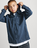 Cotton Rich Hooded Zip Shirt (6-16 Yrs)