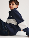 Cotton Rich Colourblock Rugby Sweatshirt (6-16 Yrs)