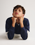 Cotton Rich Colourblock Rugby Sweatshirt (6-16 Yrs)