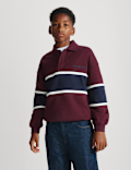 Cotton Rich Colour Block Rugby Sweatshirt (6-16 Yrs)
