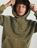 Pure Cotton Embroidered Graphic Hoodie (6-16 Yrs)