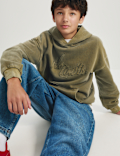 Pure Cotton Embroidered Graphic Hoodie (6-16 Yrs)