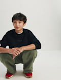 Pure Cotton Barrel Trousers (6-16 Yrs)