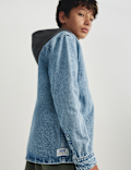 Hooded Denim Shirt (6-16 Yrs)