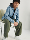 Hooded Denim Shirt (6-16 Yrs)