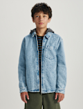 Hooded Denim Shirt (6-16 Yrs)